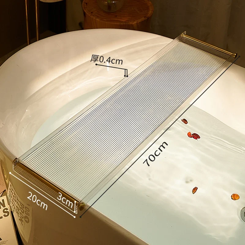 Роскошная акриловая полка для поддонов ванн стол ванной Caddy поддон душа