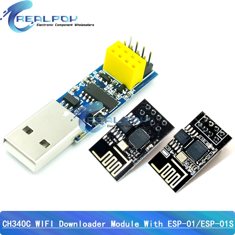 CH340C USB ESP8266 ESP-01 ESP01S Модуль загрузчика Prog WIFI Развивающая плата для адаптера