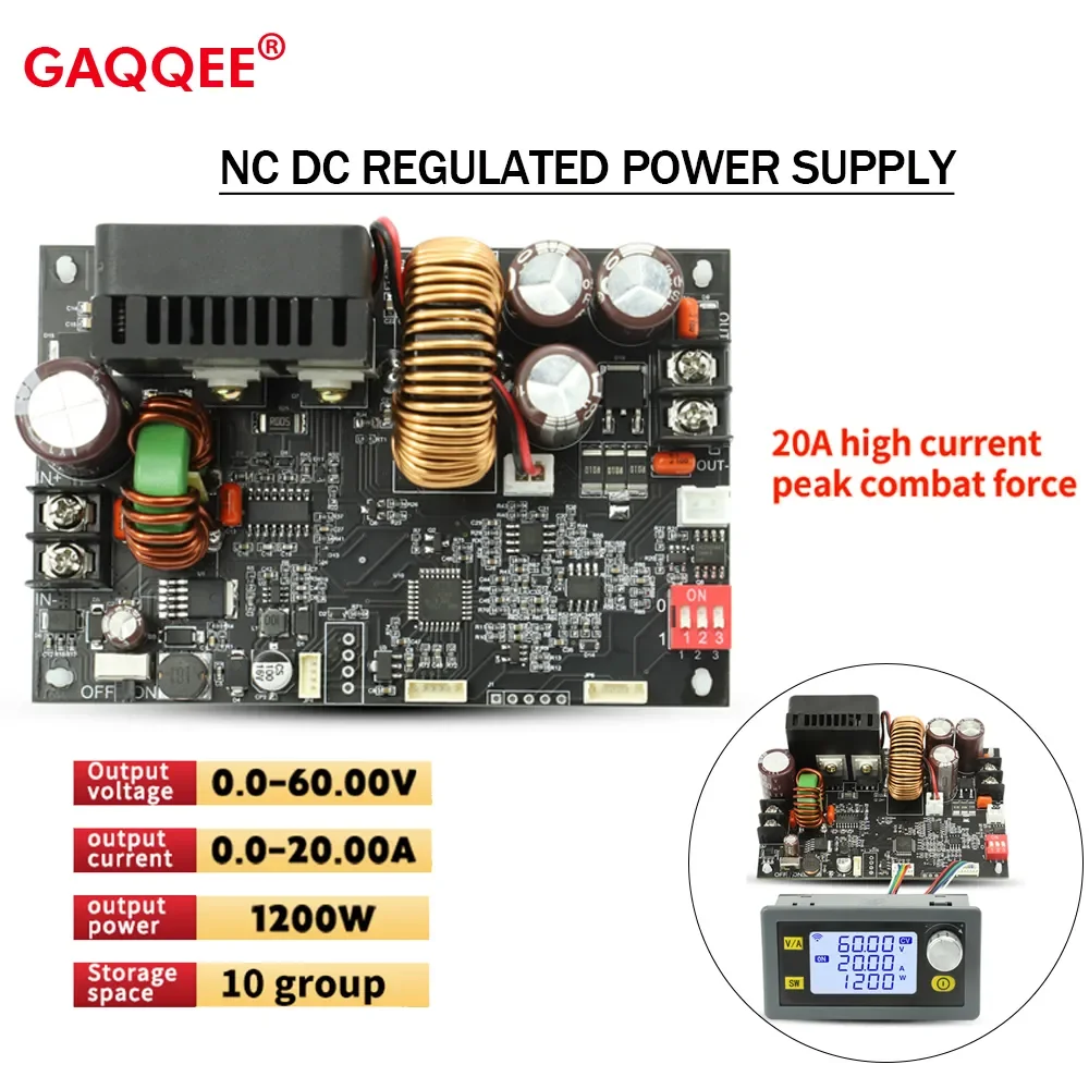 

1200W XY6020L CNC Voltage Regulator DC Adjustable Stabilized 20A Constant Voltage Constant Current Step-Down Power Supply Module