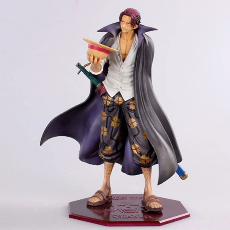 

25CM One Piece POP Red Hair Shanks Action Toys Anime Figures PVC Doll Model Collectible Figurines Manga Figma Statue Kids Gifts
