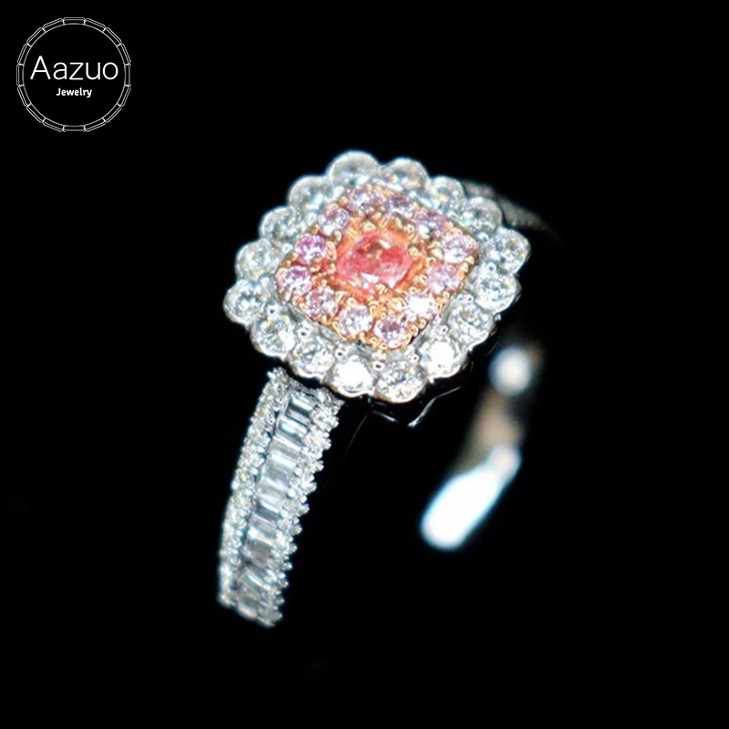 Ювелирные изделия Aazuo Find розовые и белые бриллианты Классическое однотонное