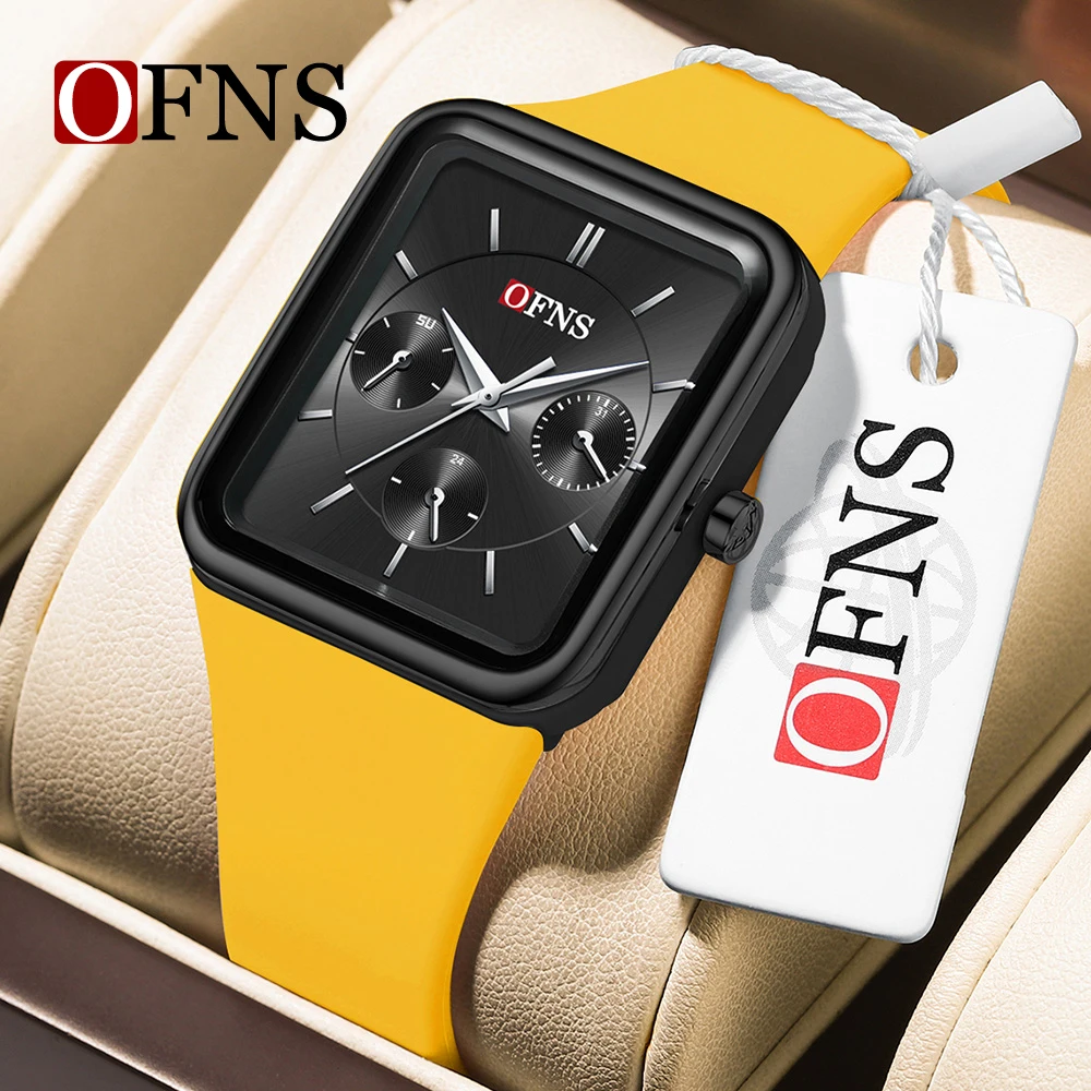 Часы наручные OFNS мужские и женские кварцевые водонепроницаемые с тремя