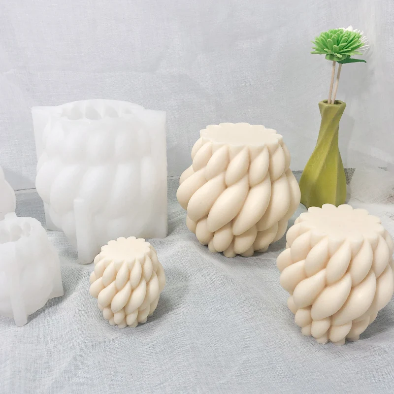 

DIY Stereoscopic Rotating Raindrop Candle Silicone Mould Rotating Column Drop Glue Decoration Scented Candle Handmade Soap Mould