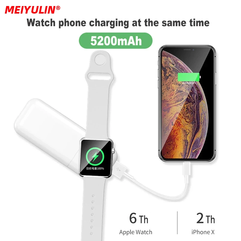 Мини-Power Bank магнитная беспроводная зарядка 5000 мАч портативная внешняя