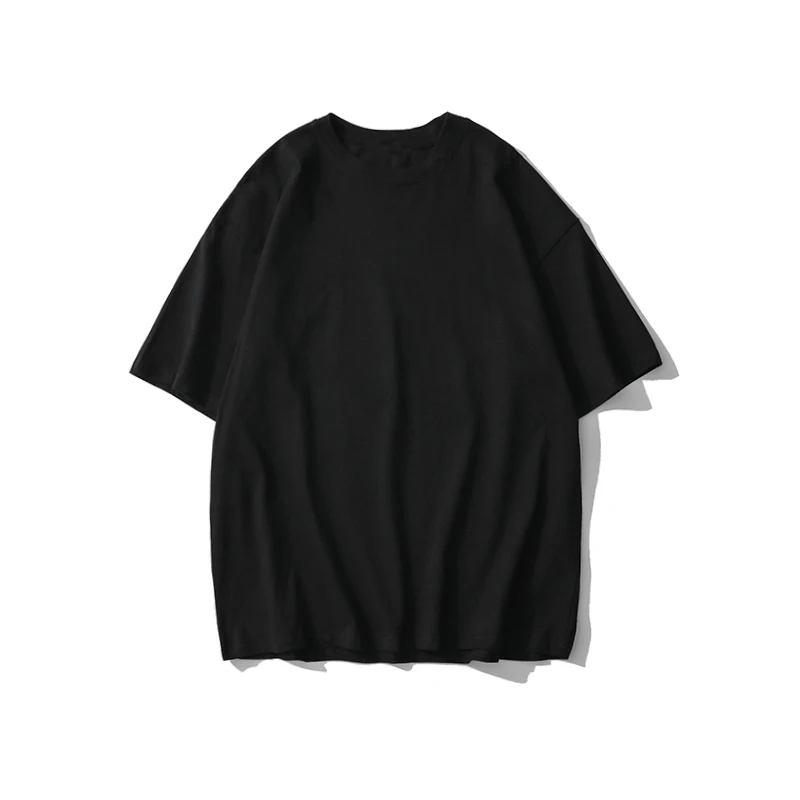 Summer short-sleeved Korean version solid color 220g high density siro-spun cotton imitation young female student T-shirt