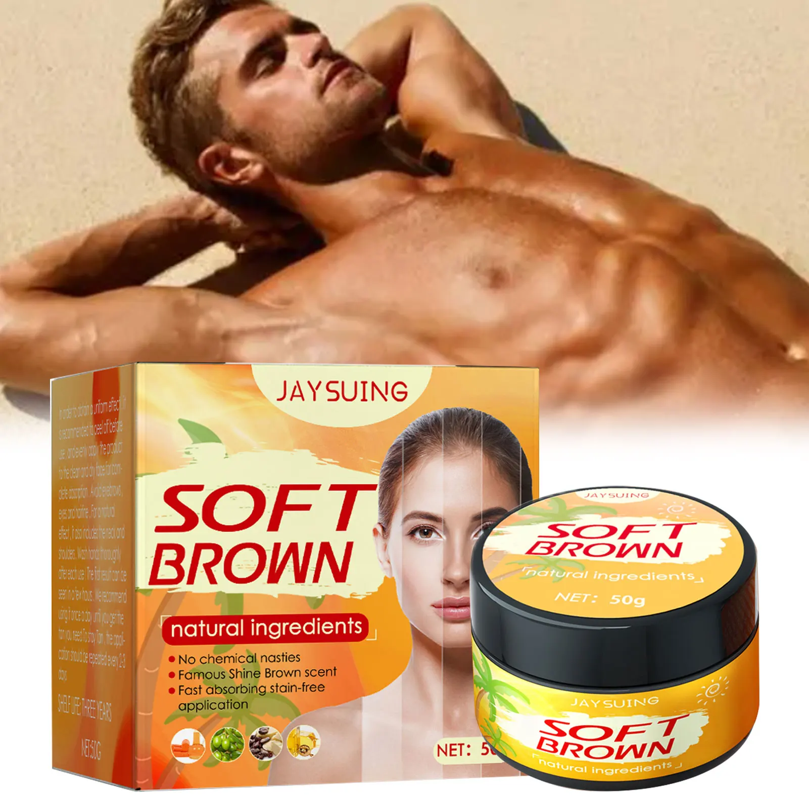 

Soft Brown Tanning Cream Self Tanning Moisturizer Outdoor Sunbathing UV Sun Use Bronzer Self Tanner Bronzer Self-tanning Cream