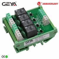 geya 4 channel relay module 1 spdt din rail mount 12v 24v dcac interface relay module 220v 230v 5vdc