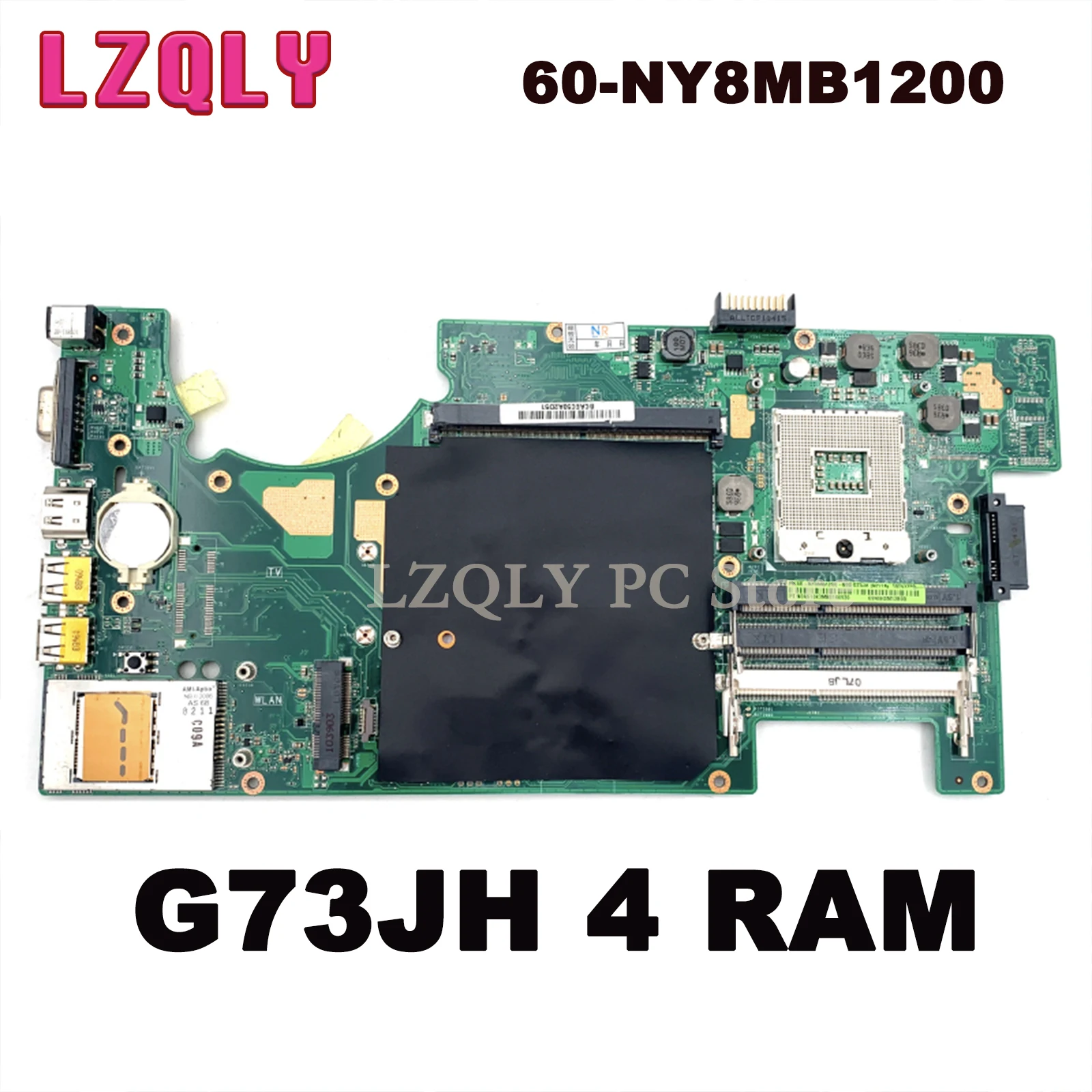 LZQLY For ASUS G73JH G73 60-NY8MB1200 REV:2.0 Series Laptop Motherboard HM55 DDR3 With 4 RAM slots Main Board Full Test