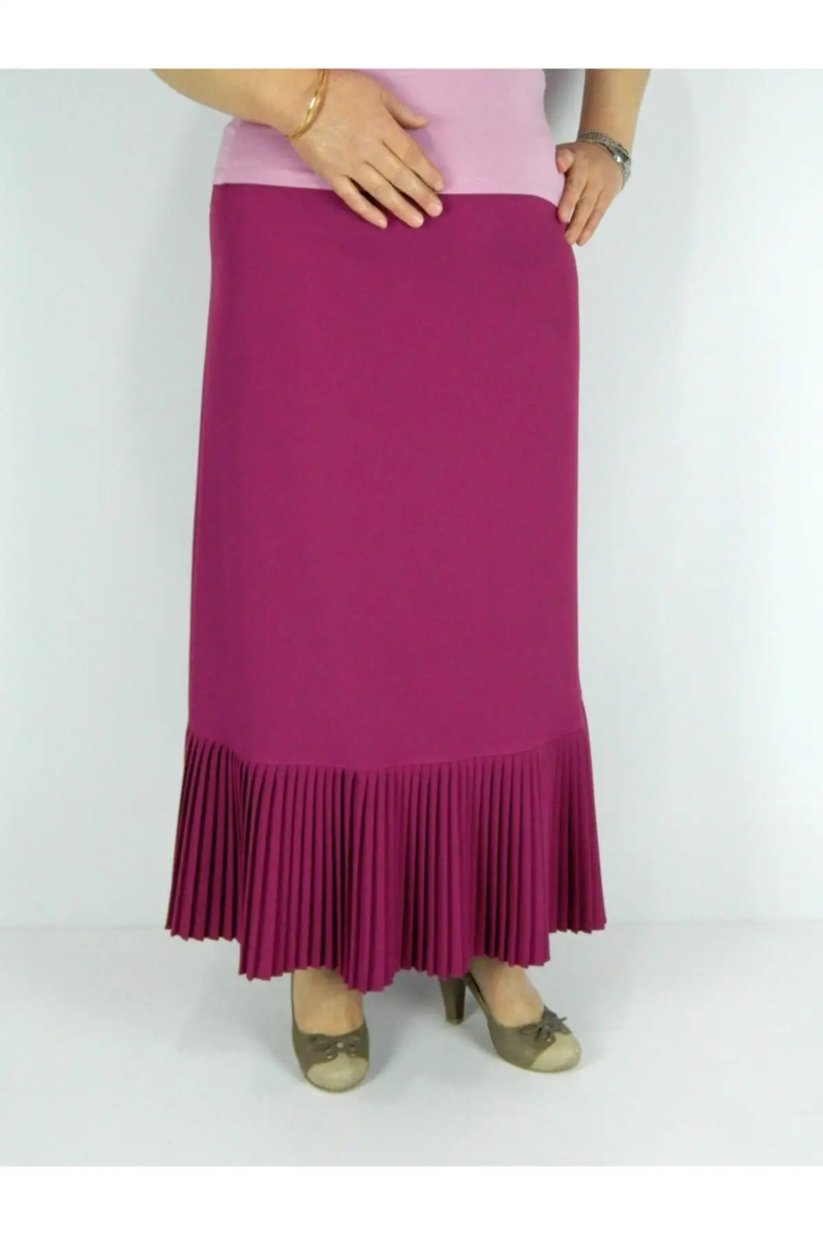 

Women's Long Skirt Fuchsia Women Muslim Clothing Skirt 2021 Fashion