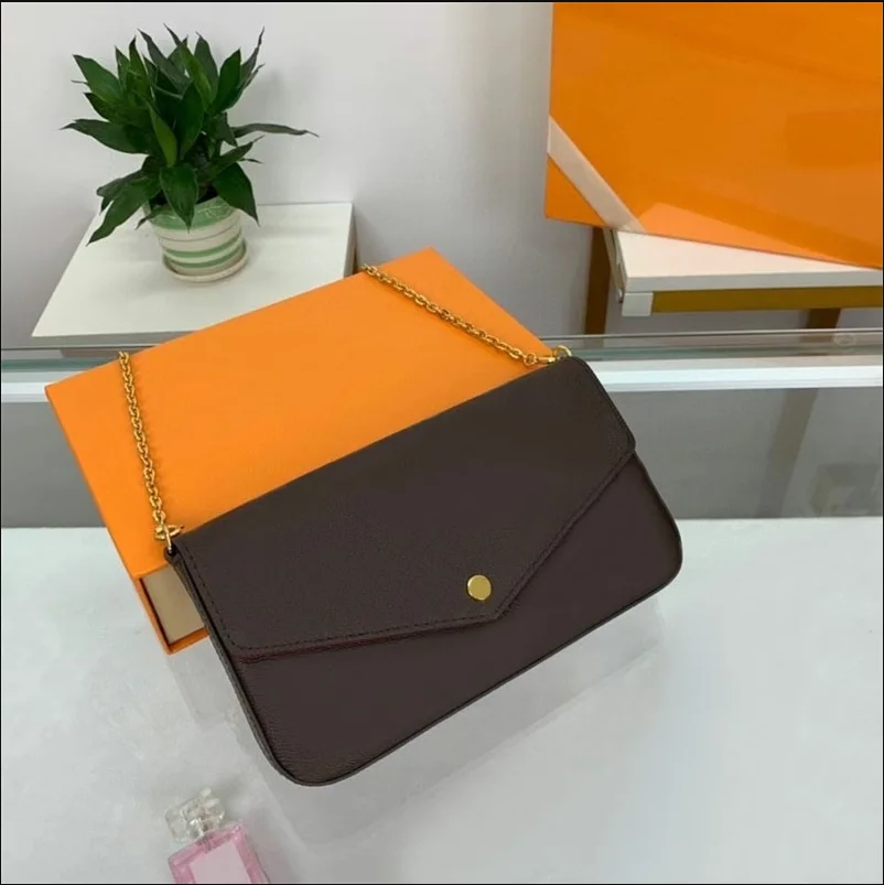 designer luxury bag Crossbody Classic Design Embossed Pochette Felicie Womenchain Three-in-one Leather Women Messenger SkewBag