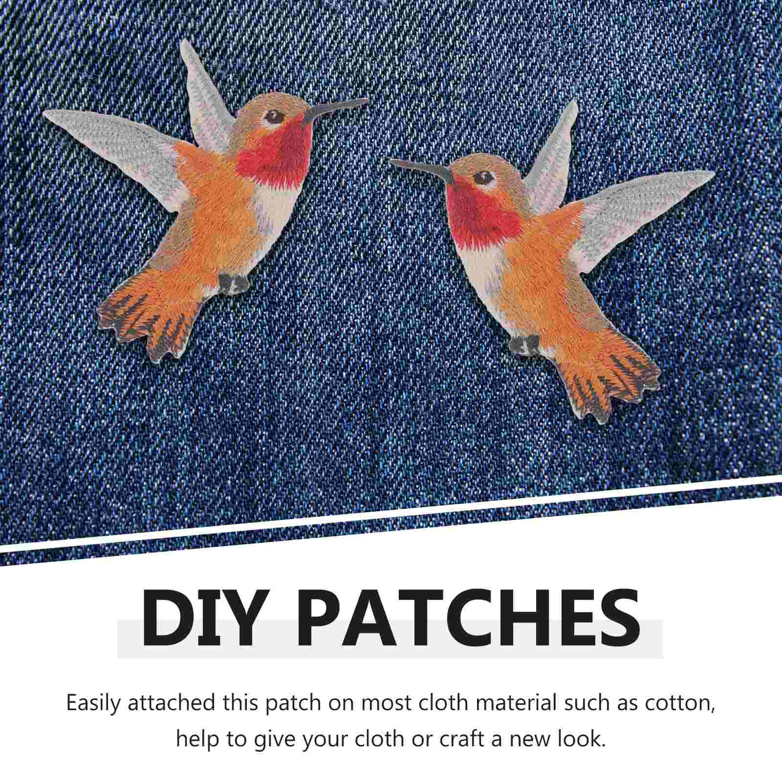2 шт. нашивка в виде колибри женская джинсовая куртка шляпа нашивки пришивные для