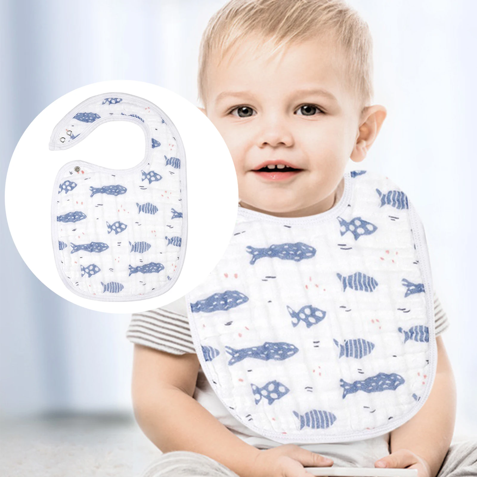 

Безопасные для кожи хлопковые детские нагрудники, марлевые хлопковые детские нагрудники для еды, детские слюнявчики с защитой от грязи, дет...