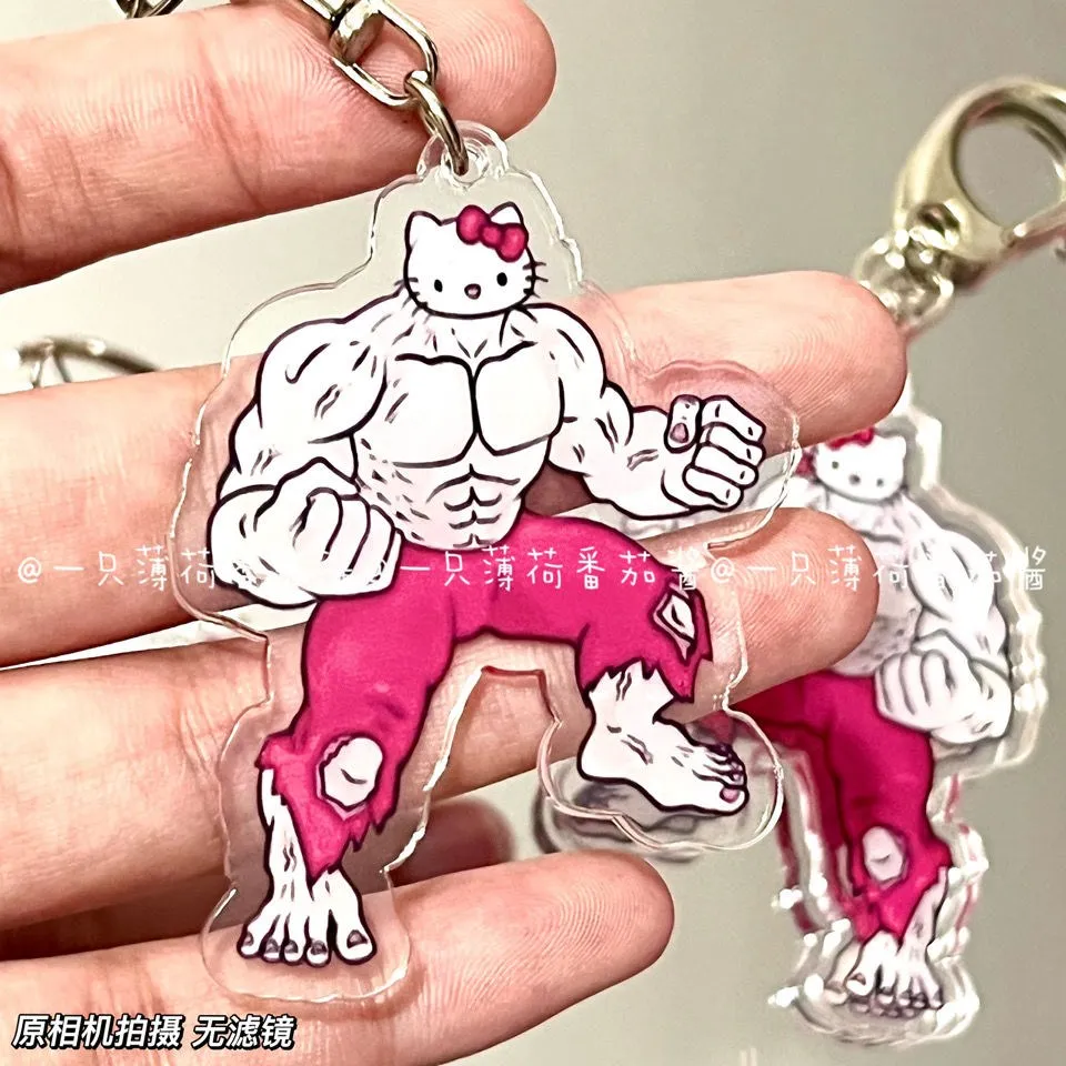 

Sanrio Kawaii Милая мимелоди Hellokitty аниме КТ кошка мышечная девушка аксессуары акриловая подвесная сумка подарок