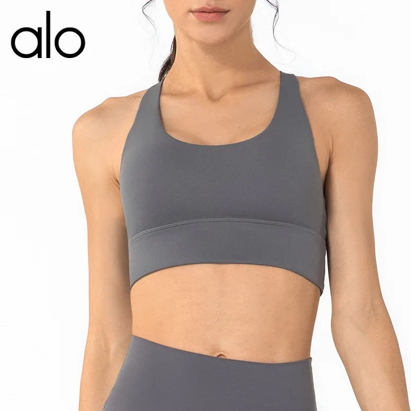 

Alo Yoag Sexy Top Women Bra Nylon White Top Breathable Sports Bra for Women Gym Corset Bralette Women's Bra