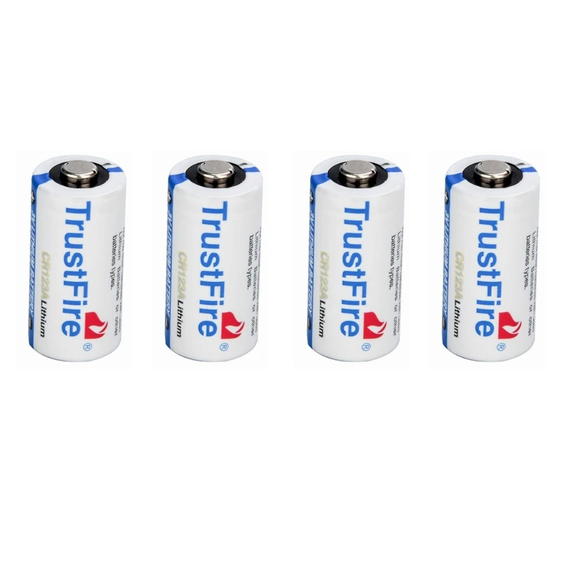 

DXAB 4 Piece CR123A 3V Lithium Non-Rechargeable 1300mAh for Photo Camera Light B85B Camera Flashlight Replace