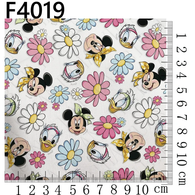 Ткань с принтом Кошмар перед Рождеством Джек и Салли из чистого хлопка