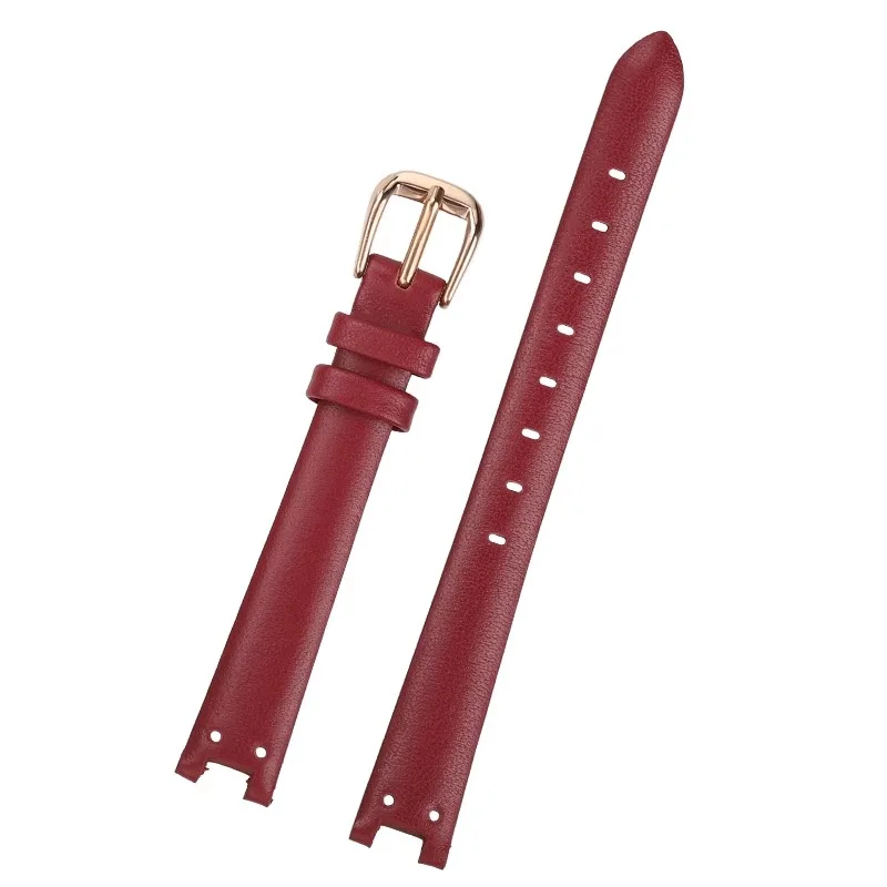 Women's Genuine Leather Watch Strap For Anne Klein AK2156/2157/2618 Cowhide Watchband 12mm Concave Interface Bracelet Soft