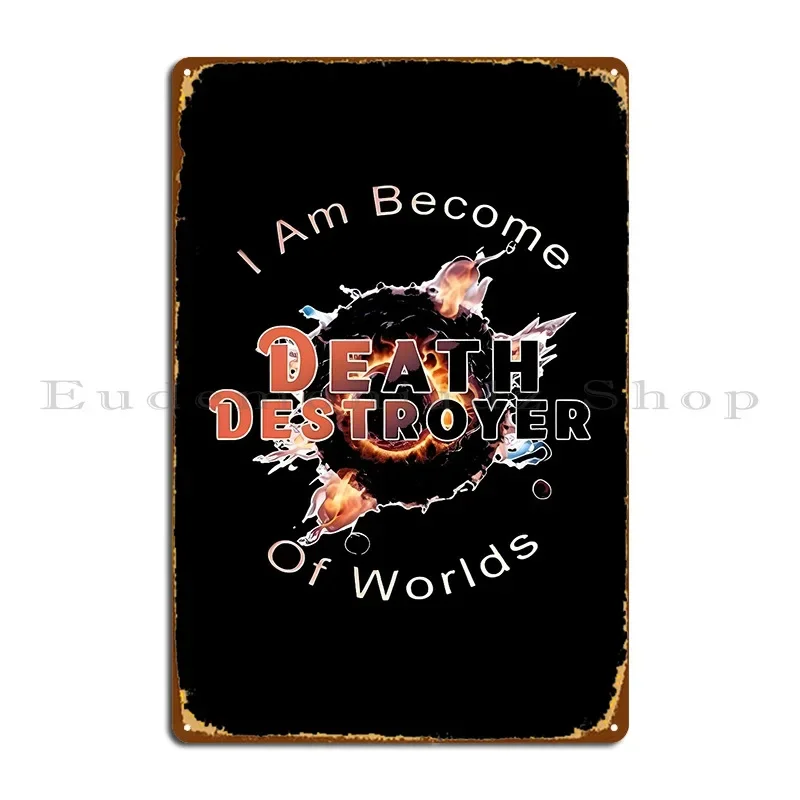 Barbenheimer I Am Become Death The Destroyer Of Worlds Металлическая табличка Плакат Кино Утюг Дизайн