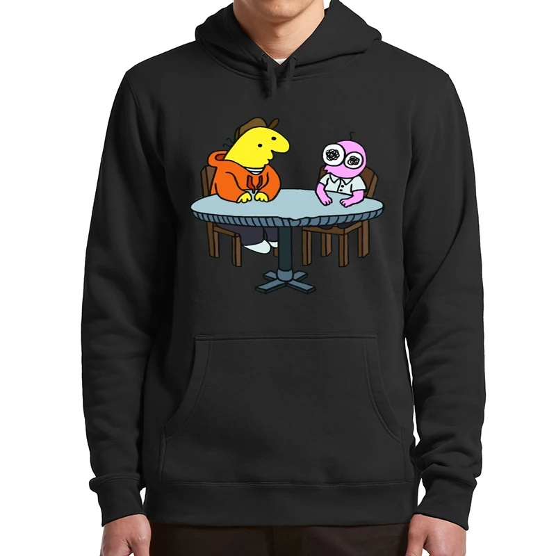 

Smiling Friends Hoodies Black Comedy Anime Fans Men Clothing Casual Soft Basic Hooded Sweatshirt