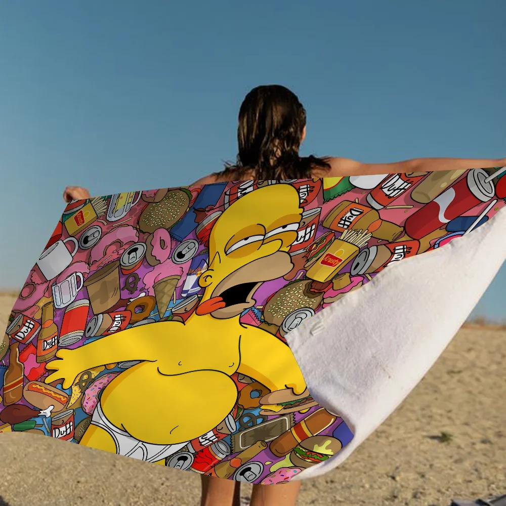 Милый мультфильм S-Simpsons игровые пляжные полотенца полотенце для душа сауна