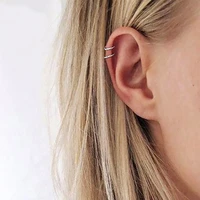 gd minimalist cartilage earrings for women simple gold earrings without piercing geometric round ear cuff