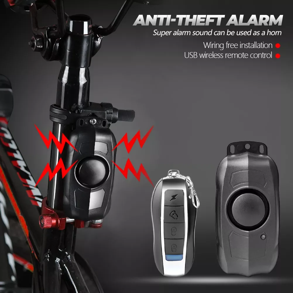 

USB Charging Bike Alarm Security Home System Scooter Alarm For Motorcycle Great Anti-Theft Bicycle Alarm Wireless Motorcycle