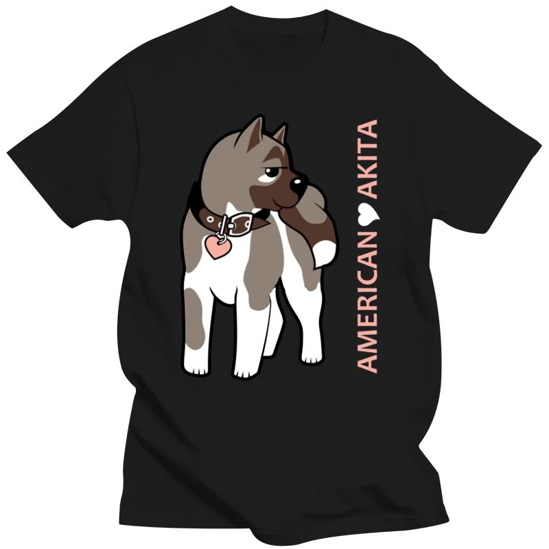 

Футболки с изображением американской Акита, футболка с изображением милой собаки для мужчин, футболка с изображением животных для обычной ...