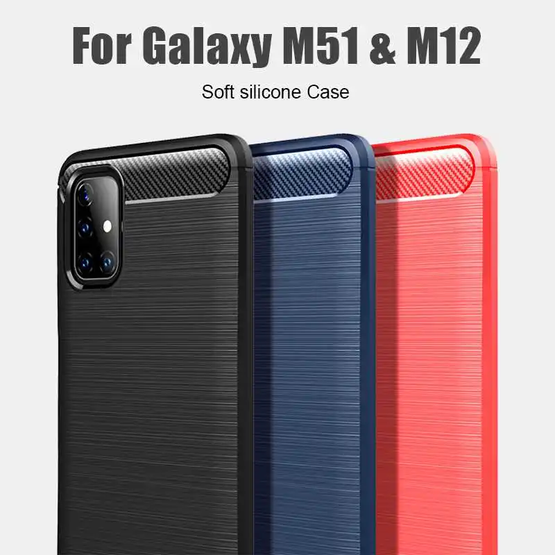 

Nonmeio Shockproof Soft Case For Samsung Galaxy M51 M12 Phone Case Cover