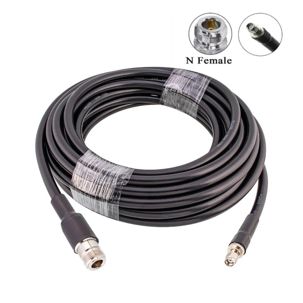 

32FT Antenna Cable LMR-400 LMR400 N-FeMale To RP-SMA Male Helium Miner For Helium Hotspot Gateway Coaxial Cable