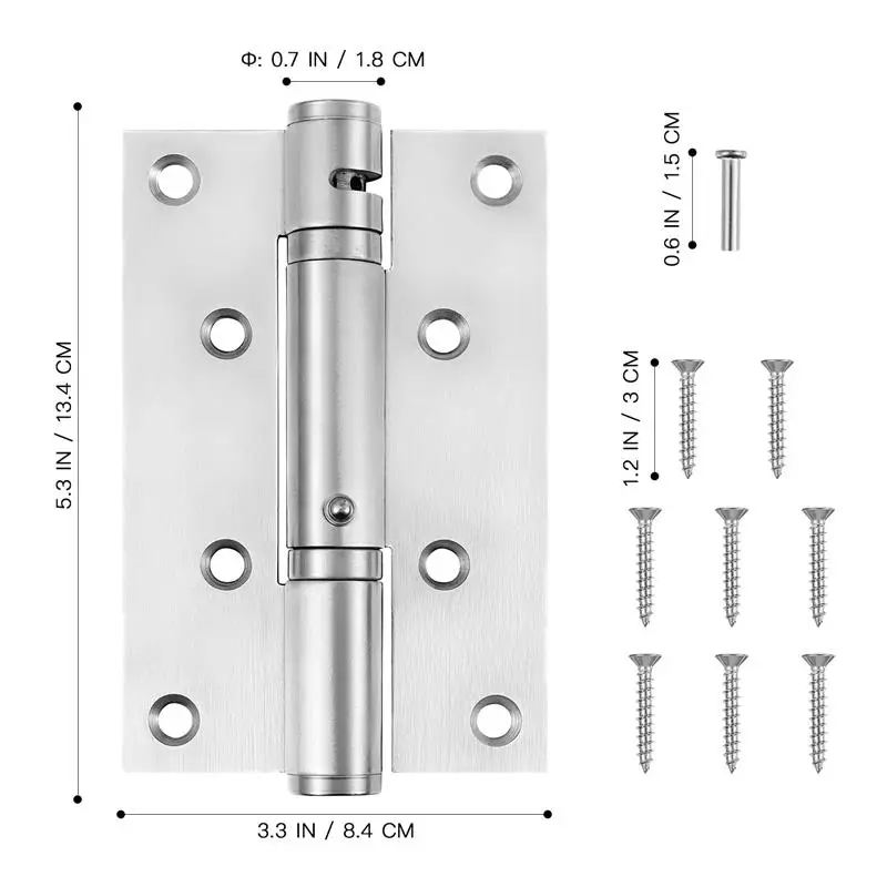 

Automatic Self Closing Spring Hinge Stainless Steel Door Hinge for Corridors Boilers Apartments Entrances and Stairways