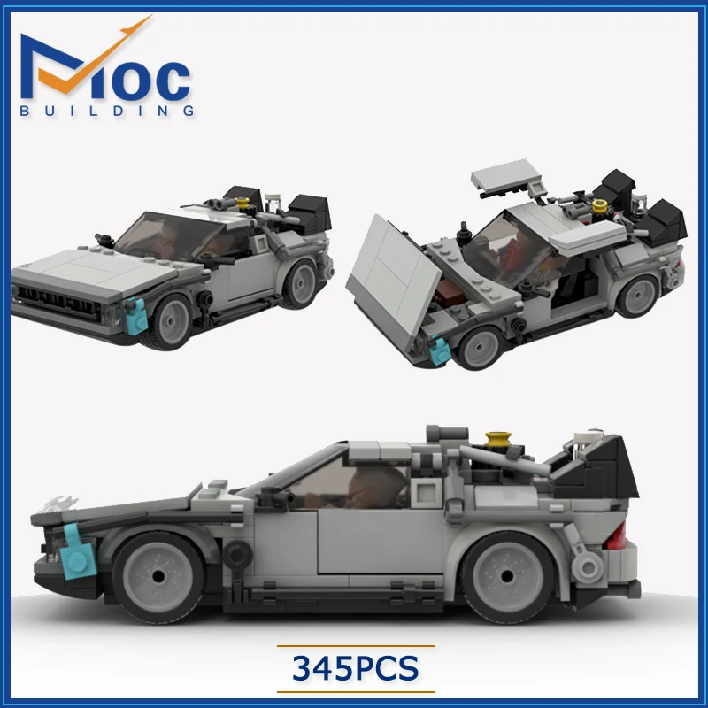 

MOC Building Block DeLorean Time Machine Back To The Future Car Vehicles Collectible Model Car Toys Boy Gift