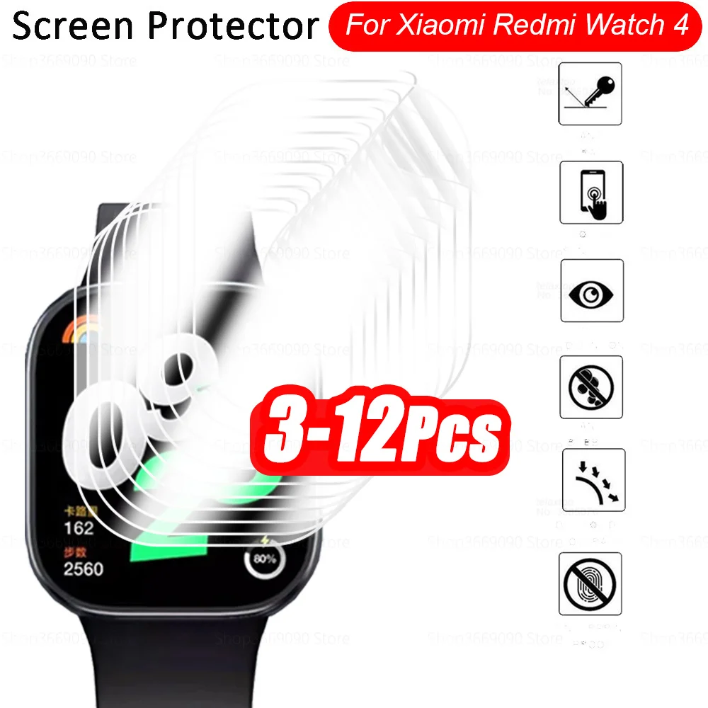 12-3 шт. полностью изогнутая мягкая Гидрогелевая пленка для Xiaomi Redmi Watch 4 Readmi Redmy Watch4 1