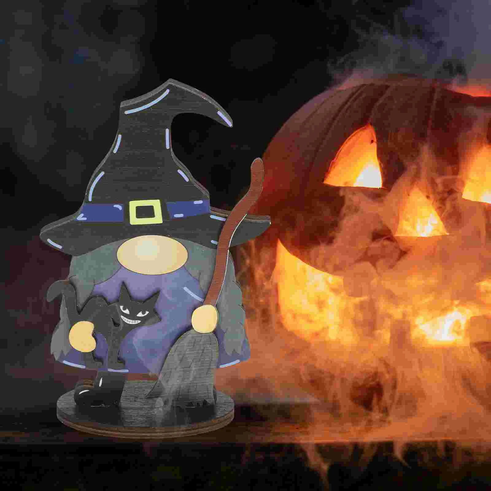 

Accessories Halloween Ornaments Desktop Decoration Wooden Table Sign Party Supply