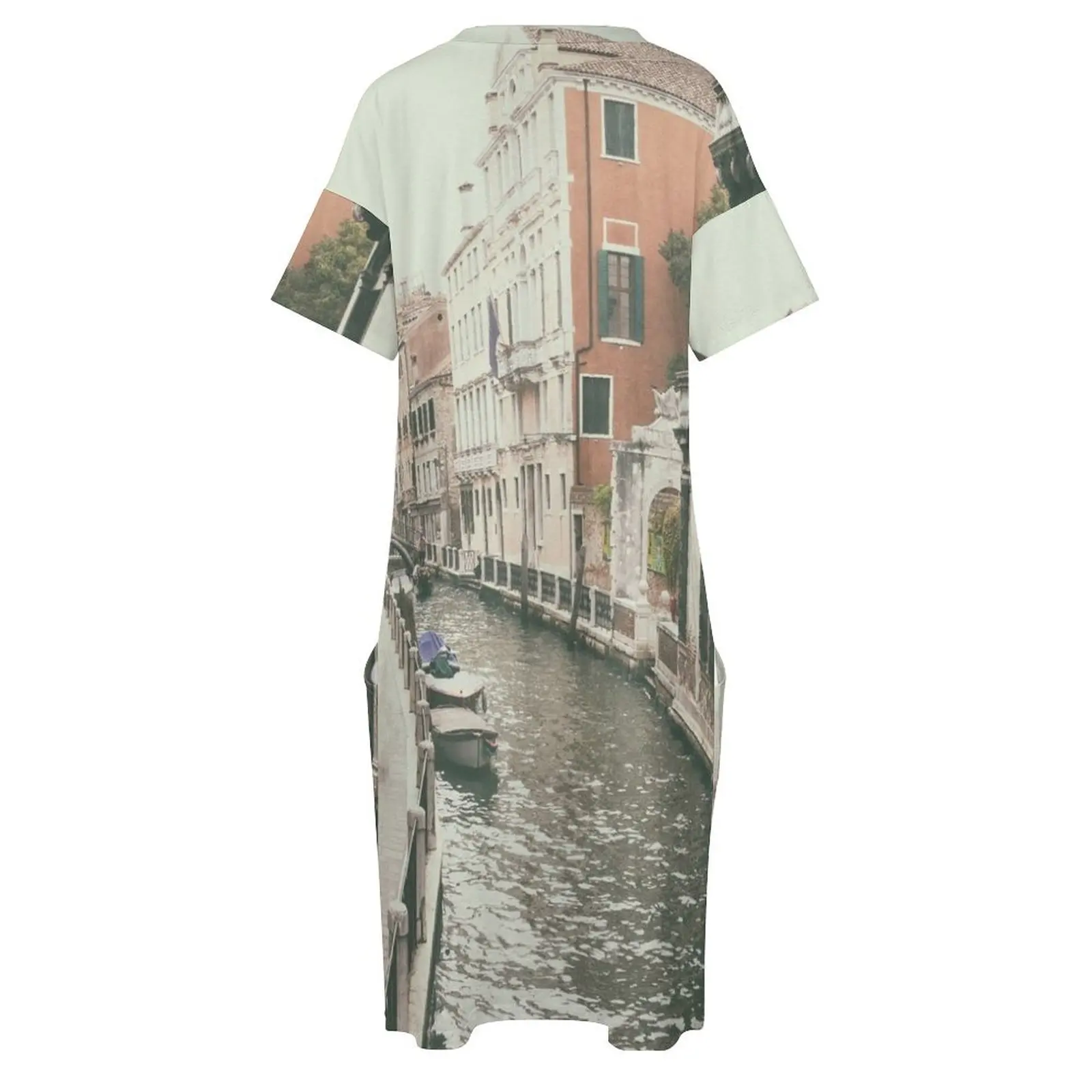 Женское платье &quotВенецианский канал в Италии&quot из полиэстера