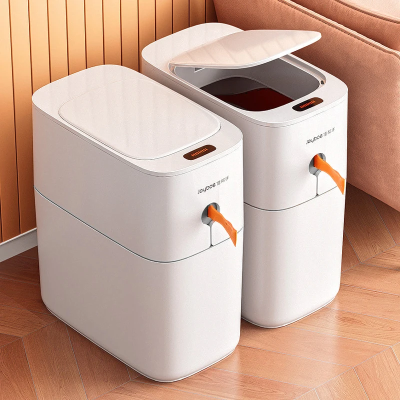 JOYBOS Induction Trash Can Smart Sensor Garbage Bin Automatic Packing 13L Kitchen Bathroom Waterproof Large Privacy Trash Bin
