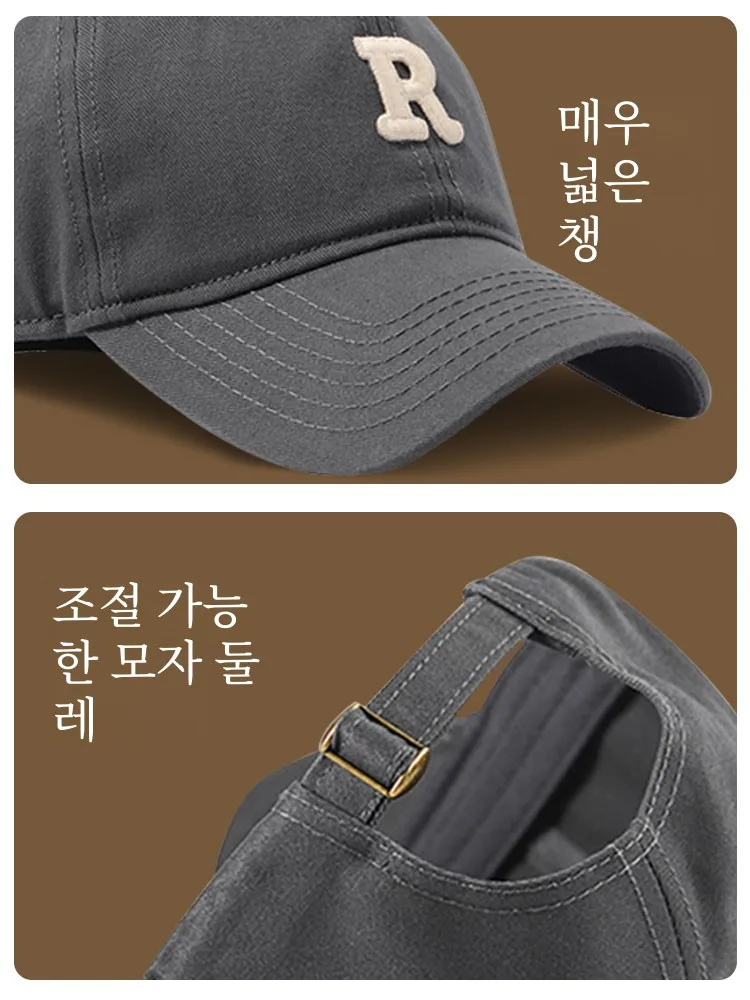 Big Head Circumference Baseball Cap Men's Deepening Hat R Standard Brim Wide Show Face Small Female Spring and Summe... |