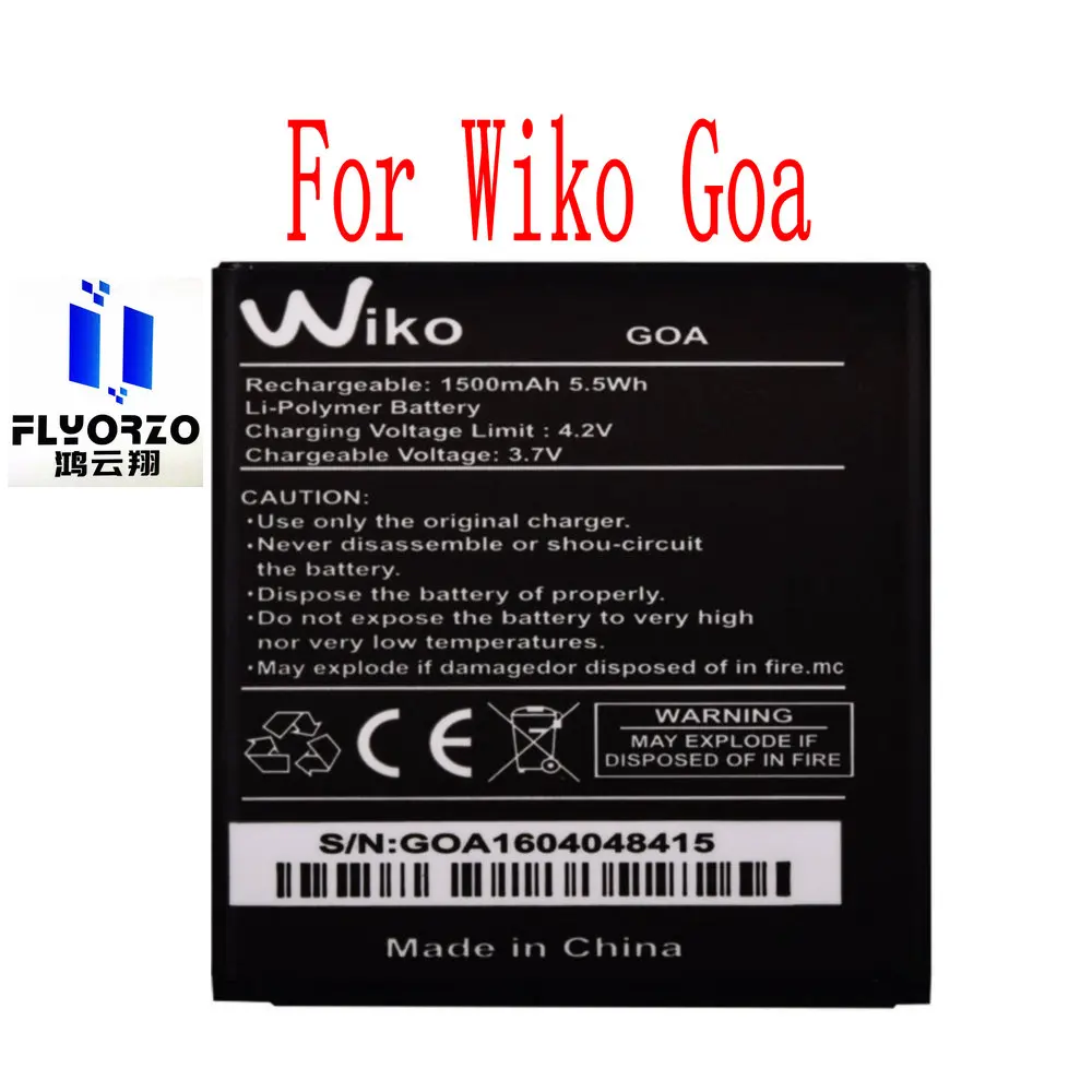 

New High Quality 1500mAh Wiko Goa Battery For Wiko Goa Mobile Phone