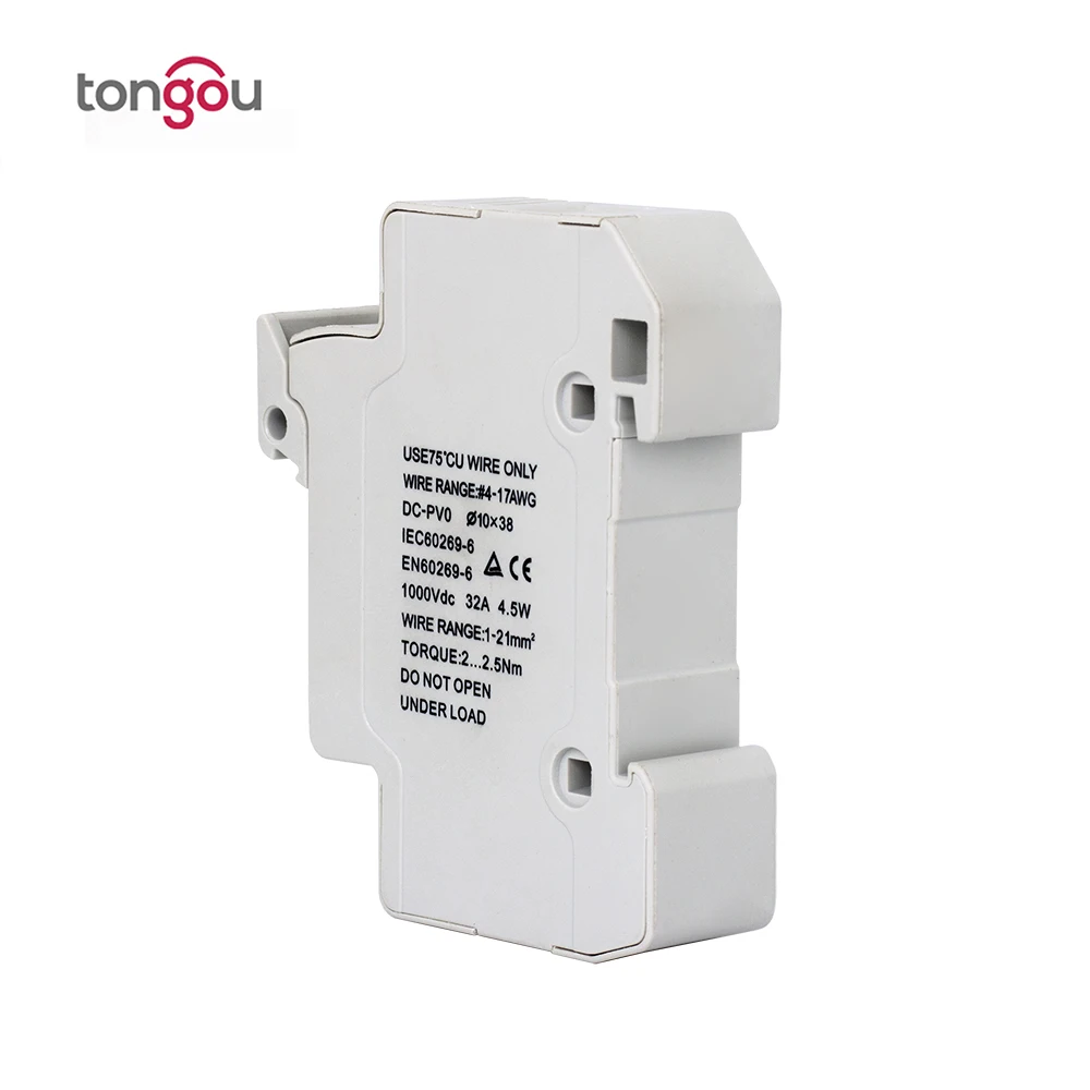 10*38 мм Высоковольтный держатель предохранителя постоянного тока на солнечной