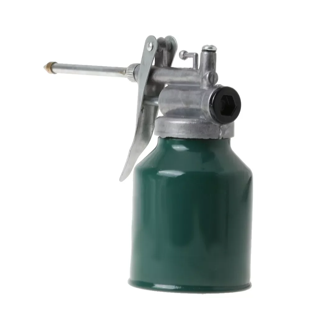 

250ml High Pressure Pump Oiler Oil Can for Lubricants Universal -Green