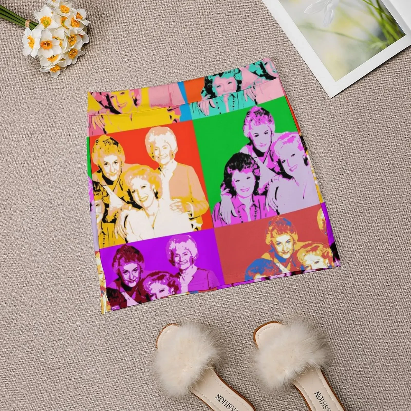 Поп-арт-мини-юбка 80-х годов женская юбка шорты для женщин корейская одежда