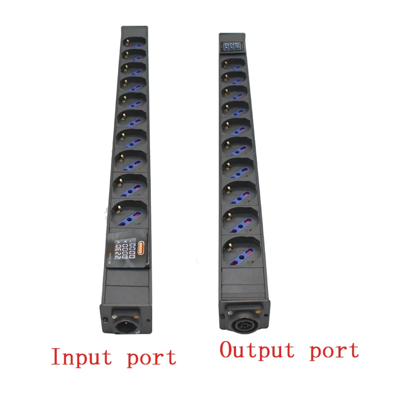 Фото Итальянская розетка PDU Power StripsNAC3FPX NAC3MPX порт Schuko Powerlink блок Усилитель мощности аудио 3P Авиационная вилка с амперметром №4