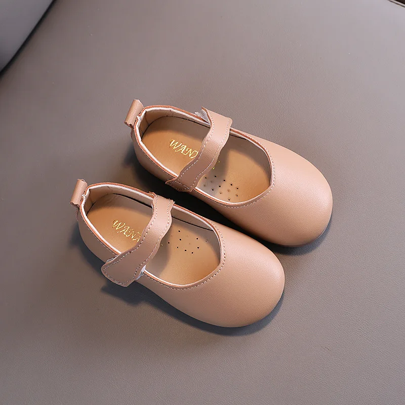Girls Shoes Basic Mary Janes Kids Flats Baby Toddlers Anti-Slippery Casual For Child Leather Black White |