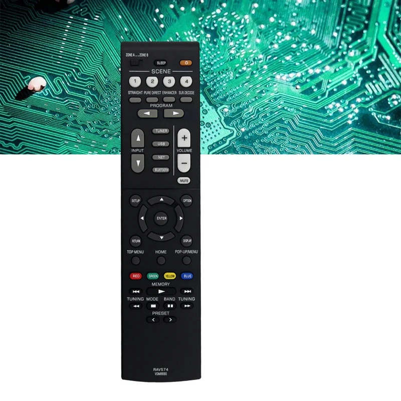 Replace RAV574 VDM8690 Remote Control For Yamaha Musiccast Stereo AV Receiver RX-V4A RX-V4ABL Easy Install To Use