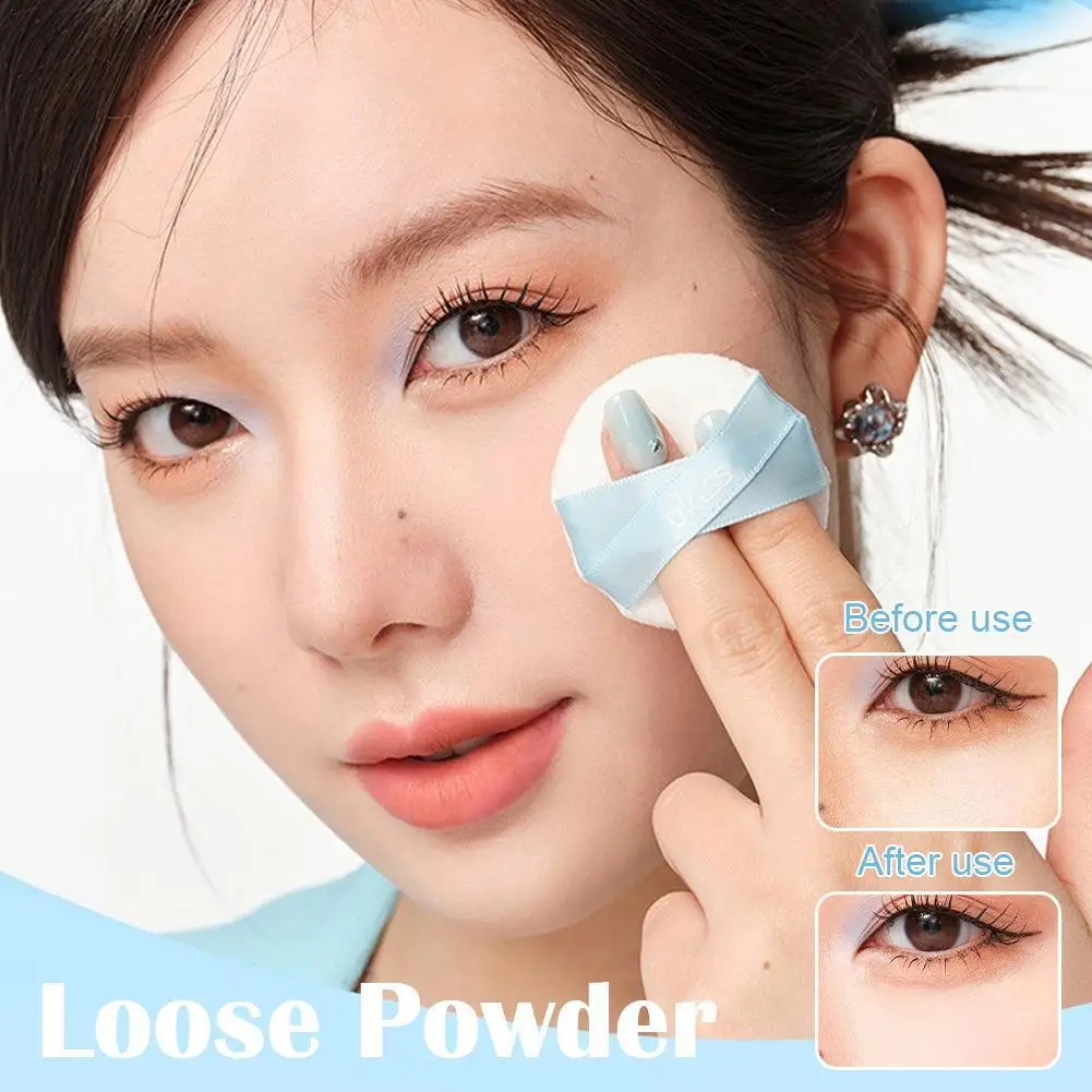 

For USLIKE Moisturizing Oil Control Brightening Makeup Breathable Powder Press Powder Nature Waterproof Loose Long-Lasting G4K1