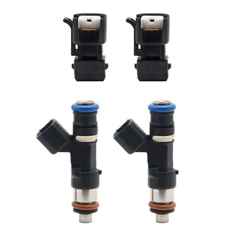 

2 Sets Fuel Injectors 60Lb 630Cc With Converter For - A4 TT For Golf Jetta 1.8T Turbo 0280158298 0280158298