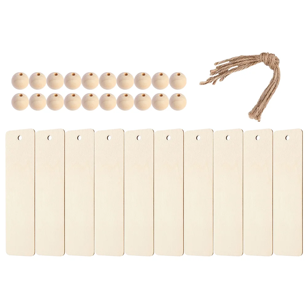

Blank Wooden Bead Bookmark Bookmarks Bookmarker DIY Accessories Retro Decor Page Graffiti Gift Tags Unfinished Bookmarkers