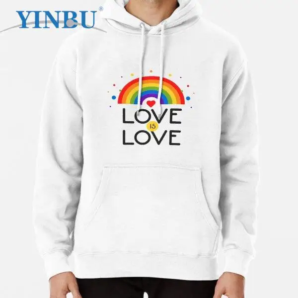 

LGBTQ love is love Pullover Hoodie Man sweatshirts new in Men's clothing fashion hoodies