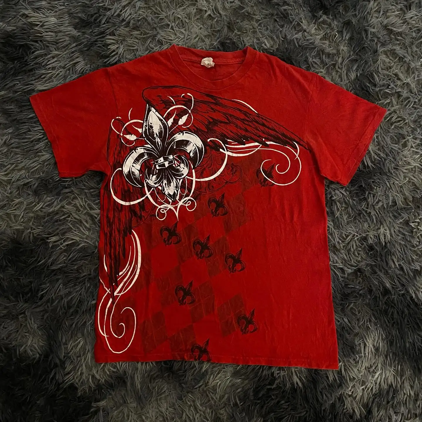 Негабаритные футболки в стиле хип-хоп с готическим градиентом и крыльями Tapout