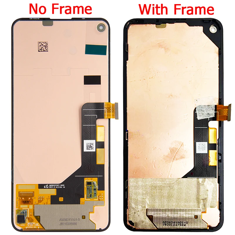 Original For Google Pixel 5A 5G Display LCD Screen With Frame 6.34" G1F8F G4S1M Touch Digitizer Panel Parts |