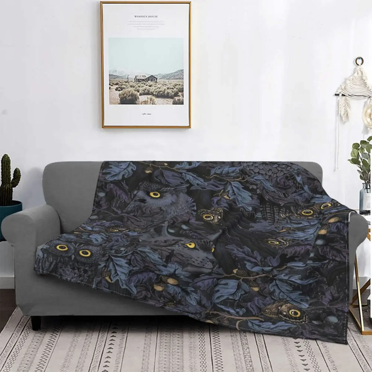 

Colcha con capucha para cama, edredón a cuadros, toalla, manta de playa, color azul, Fit In Moonlight